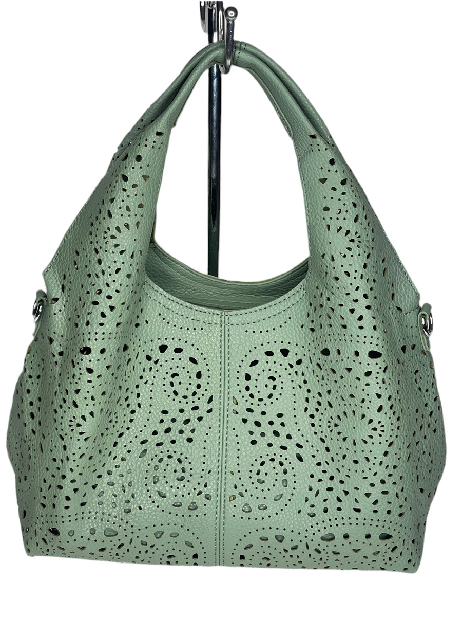 ショルダーバッグ・ポシェット GREEN STUFF Filled hobo bag 65 embroidery lace glan check iv 7765417B-BF39-4FA2-9D71-