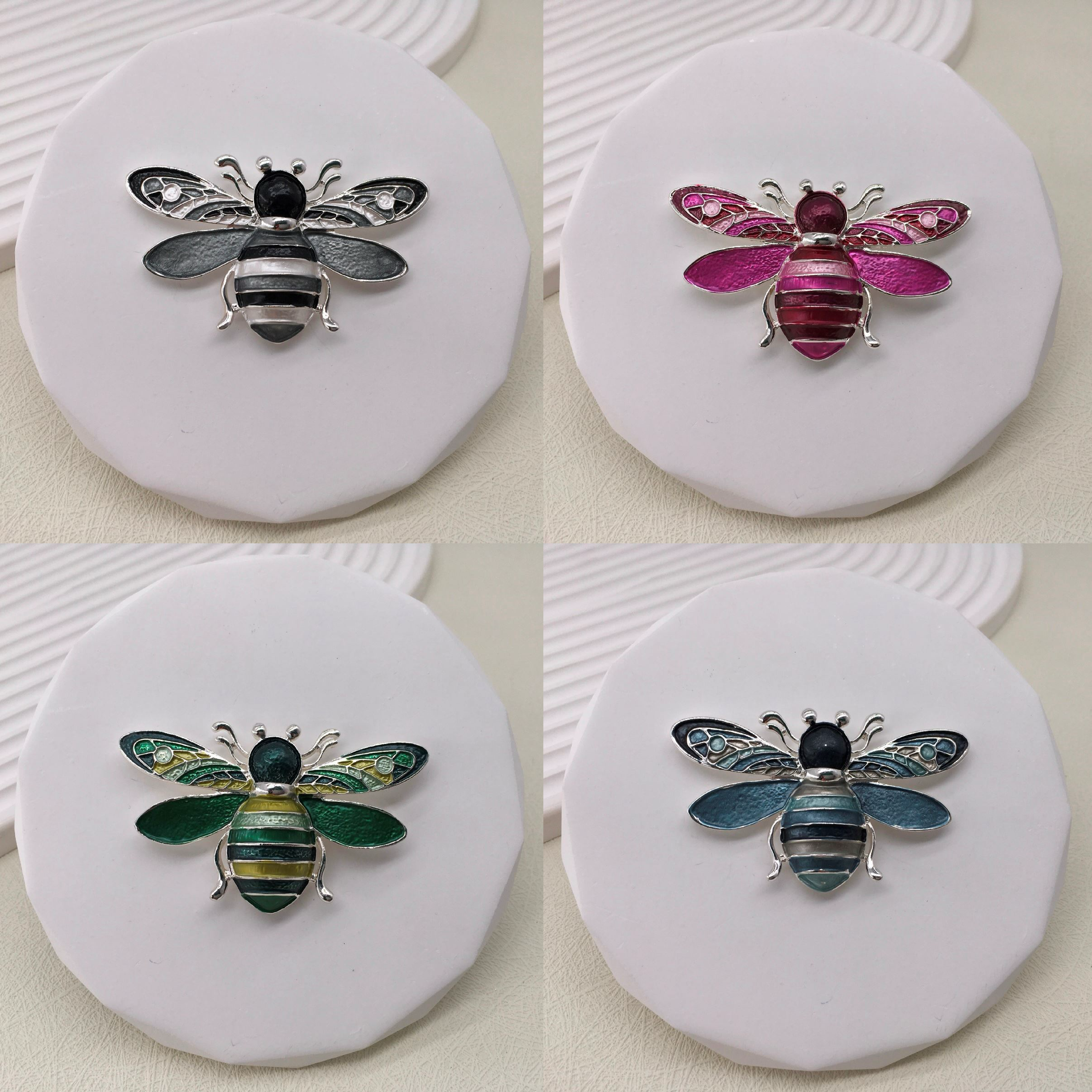 Bumble bee design magnetic brooch and scarf clip
