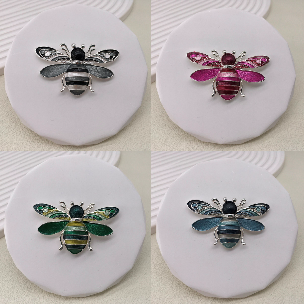 Bumble bee design magnetic brooch and scarf clip