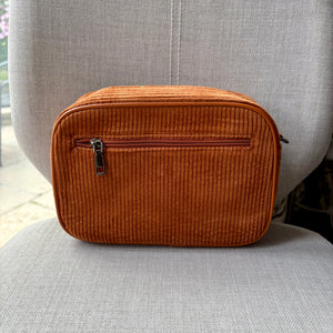 Soft corduroy crossbody camera bag - complete with fully adjustable matching shoulder strap