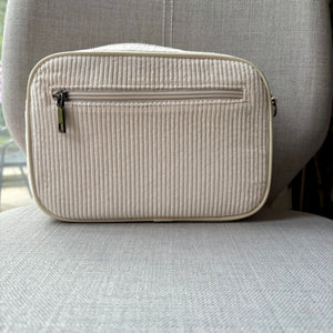 Soft corduroy crossbody camera bag - complete with fully adjustable matching shoulder strap