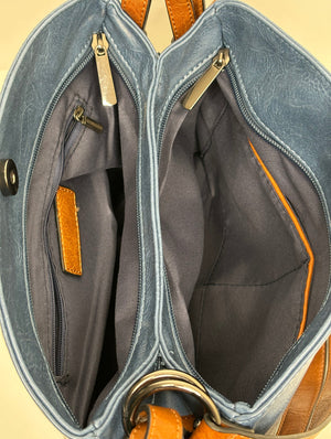 Cream hand/shoulder bag - made from recycled water bottles - just like leather!