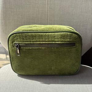 Soft corduroy crossbody camera bag - complete with fully adjustable matching shoulder strap