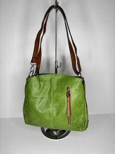 Apple green hand/shoulder bag - made from recycled water bottles - just like leather!