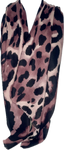 Super soft, wool-mix, burgundy and black leopard print scarf