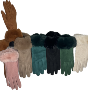 Fur cuff gloves