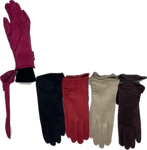Plain side button detail gloves