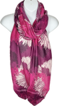 Burgundy, pink and white brushstroke print scarf
