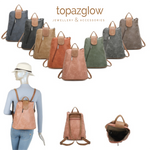 Three-way backpack - can be worn on your back, crossbody or as a handbag - made from recycled materials