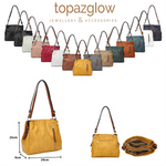 Cross body handbag - two zip compartments, front and back zip - made from recycled materials