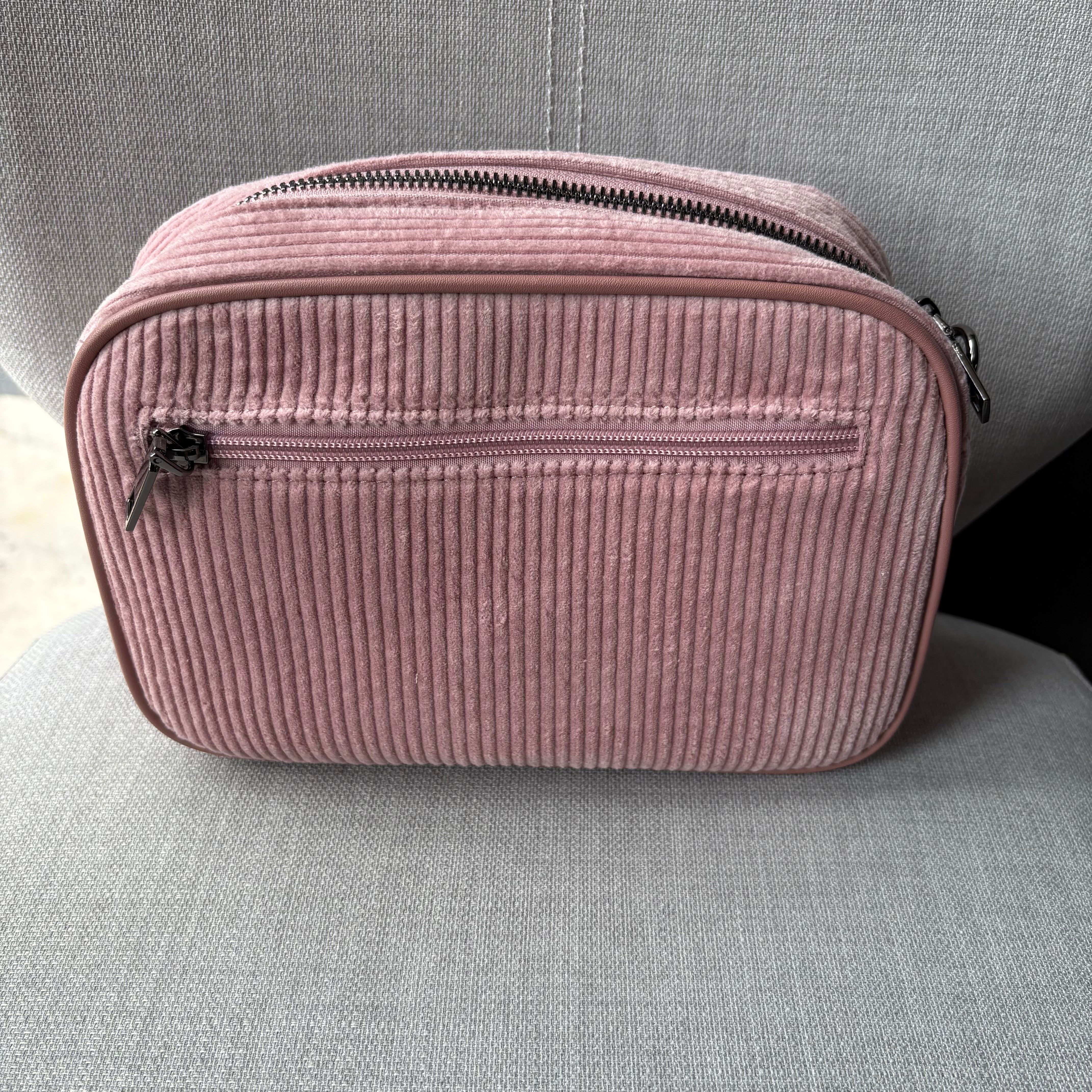 Soft corduroy crossbody camera bag - complete with fully adjustable matching shoulder strap