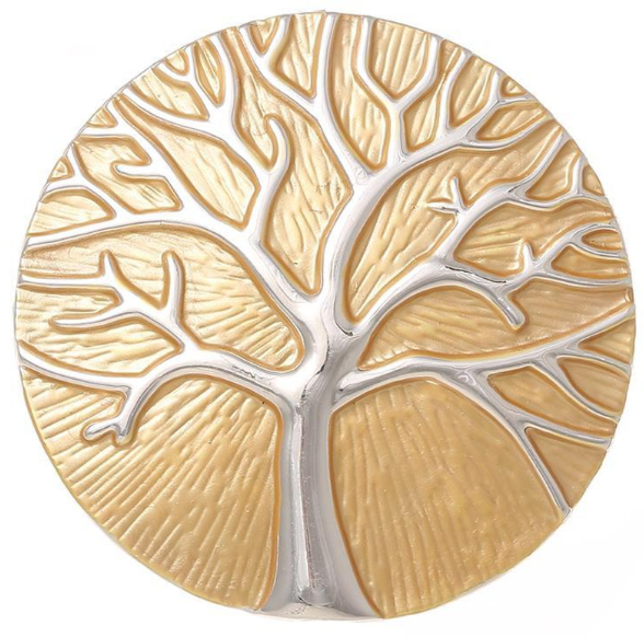 Tree of life design magnetic brooch and scarf clip