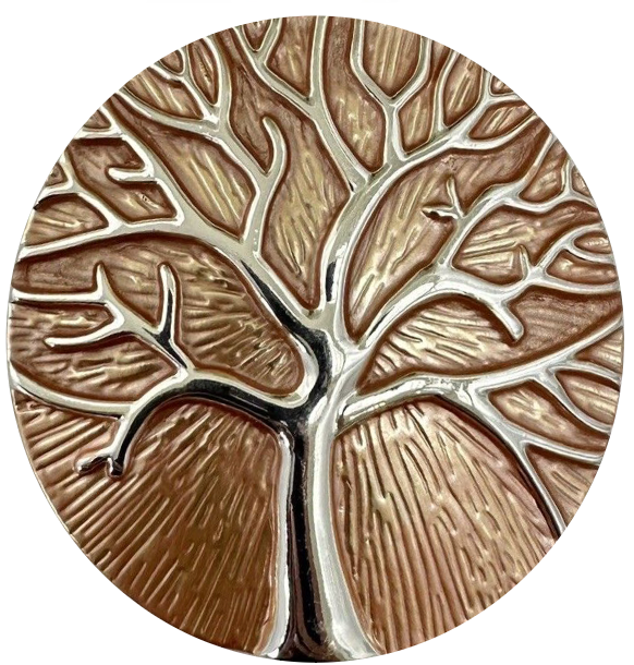 Tree of life design magnetic brooch and scarf clip