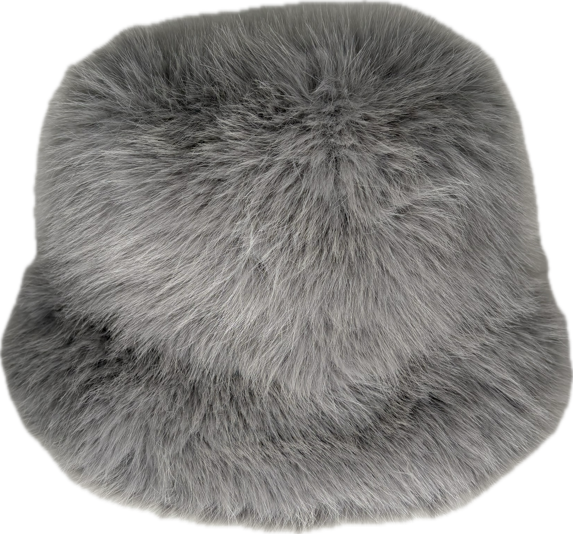 Fur bucket hat in grey
