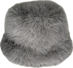 Fur bucket hat in grey