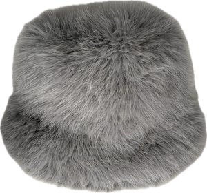 Fur bucket hat in grey