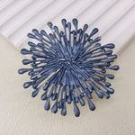 Blue starburst magnetic brooch and scarf clip