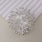 Silver starburst magnetic brooch and scarf clip