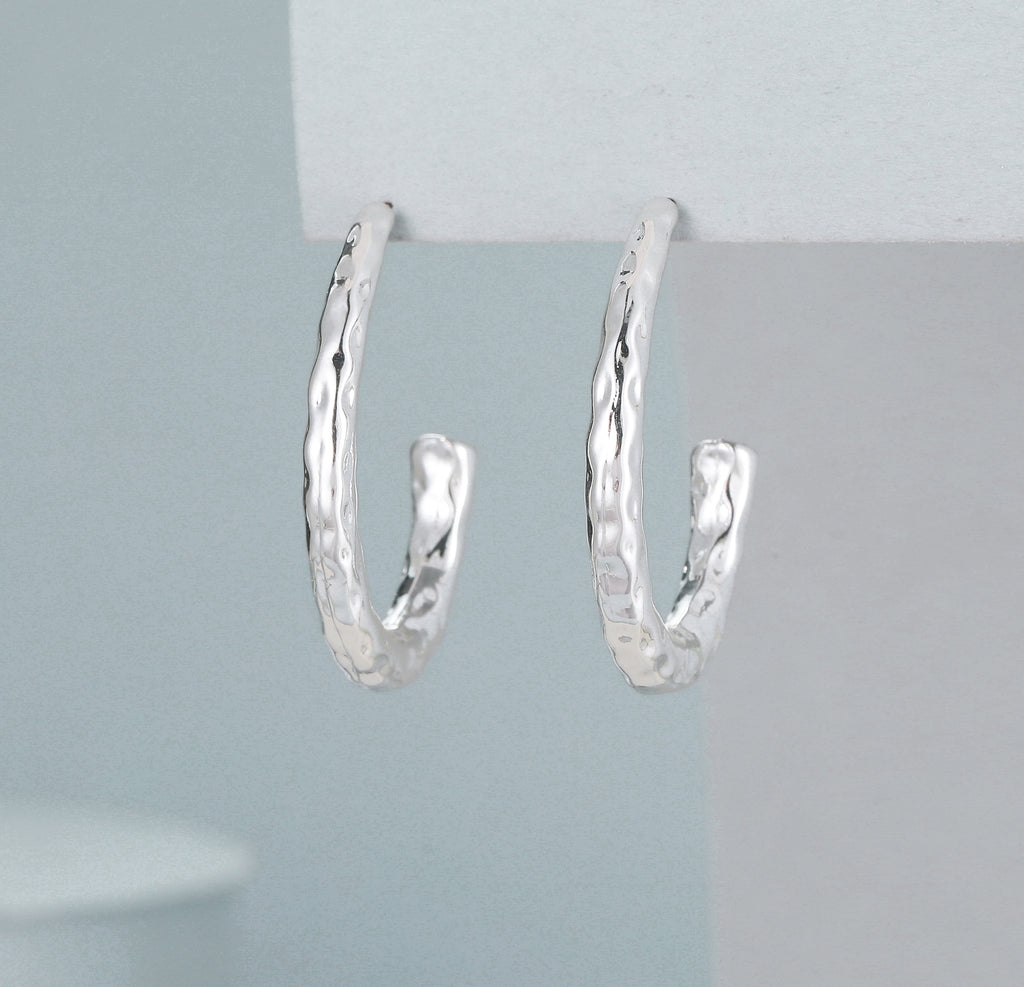 Silver battered hoops (3.5cm)