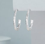 Silver battered hoops (3.5cm)