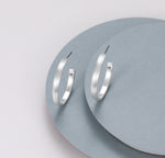 Matte silver hoops (2.5cm)